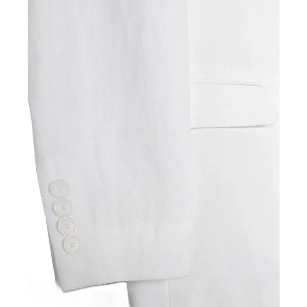 Bar III Mens Slim Fit Linen Sport Coat Blazer 40L White Solid NWT - Picture 5 of 7